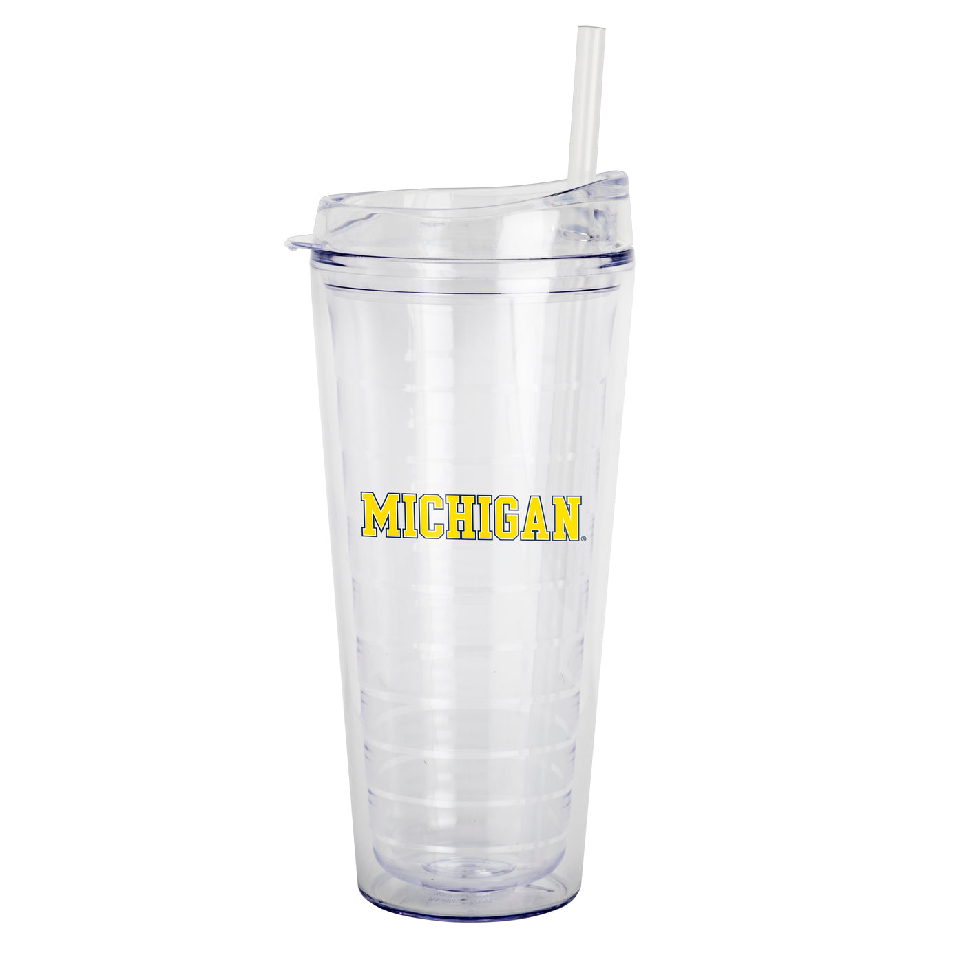 Michigan 22oz Flipside Dbl Wall Clear Tumbler