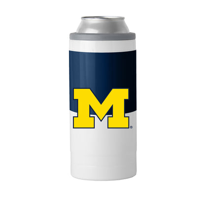 Michigan Colorblock 12oz Slim Can Coolie - Logo Brands