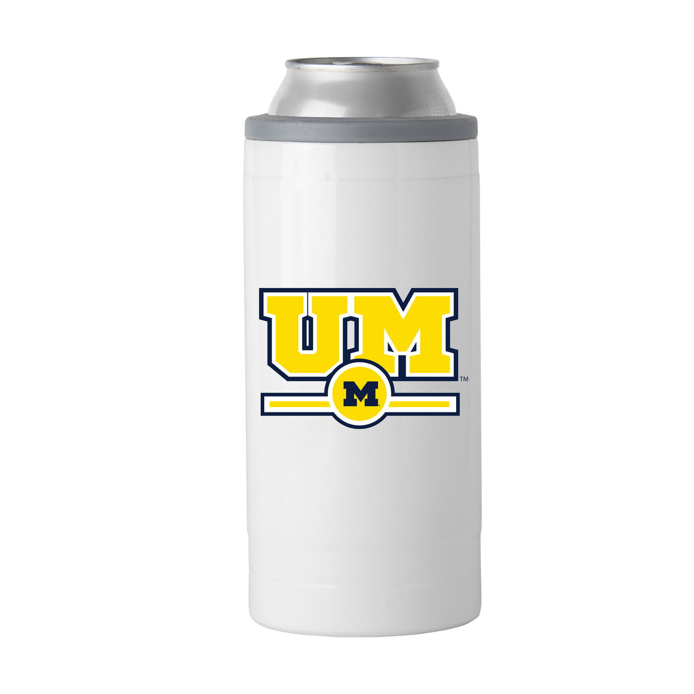 Michigan Letterman 12 oz Slim Can Coolie