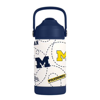 Michigan 12oz Mascot SS Kids Bottle