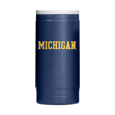 Michigan Flipside Powder Coat Slim Can Coolie - Logo Brands