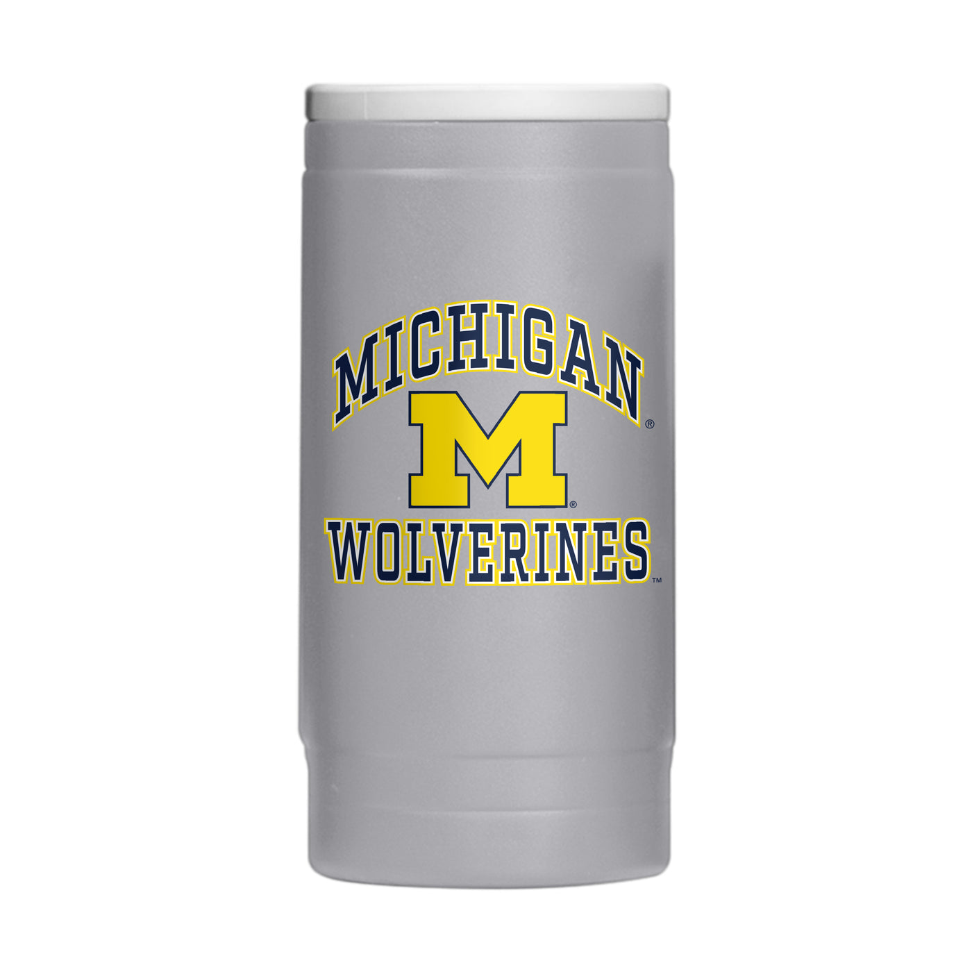 Michigan 12oz Athletic Powder Coat Slim Can Coolie