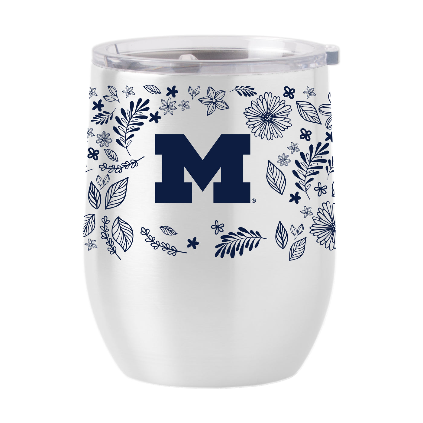 Michigan 16oz Botanical Stainless Curved Beverage