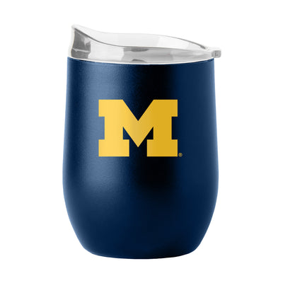 Michigan 16oz Flipside Powder Coat Curved Beverage - Logo Brands