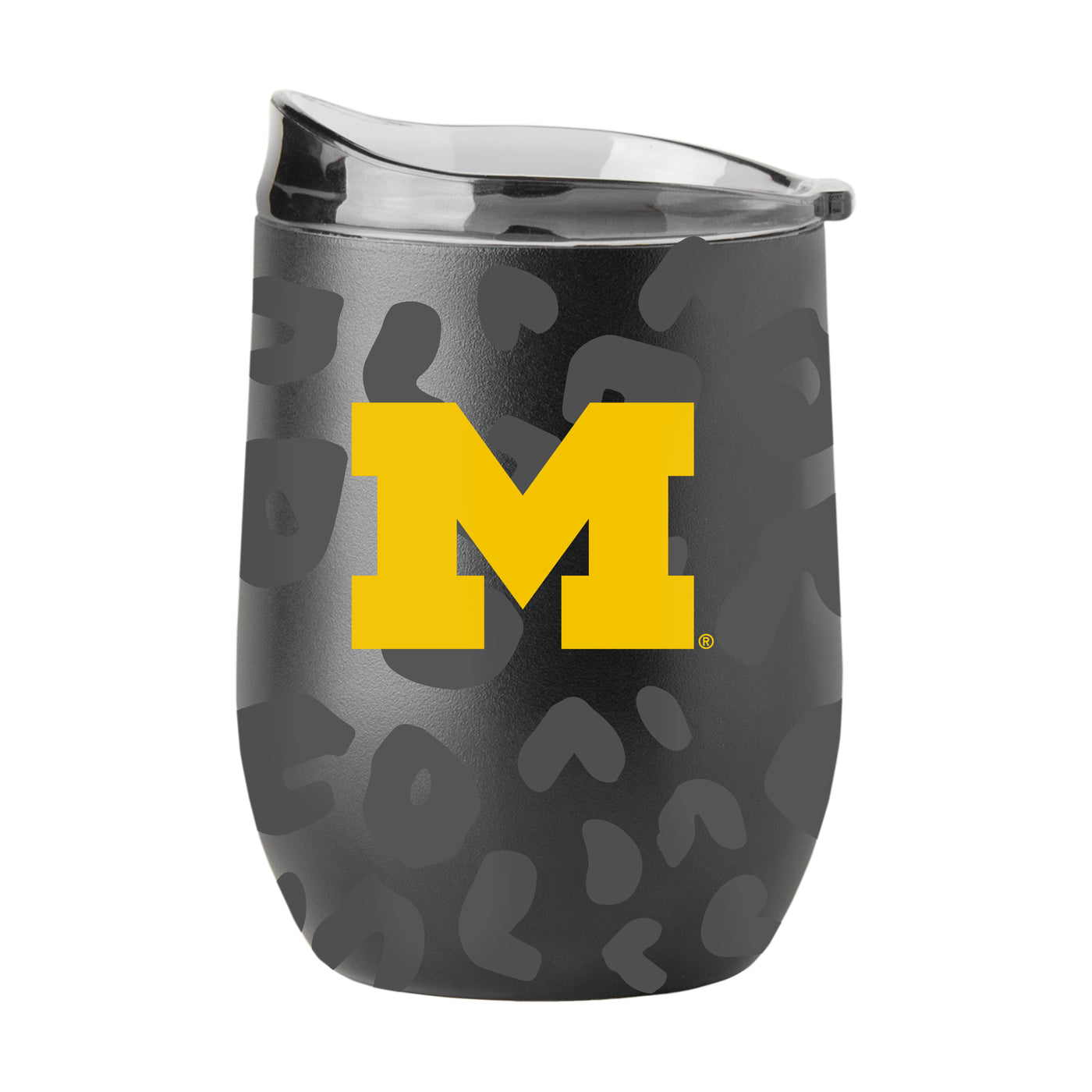 Michigan Leopard 16oz Black Powdercoat Curved Beverage