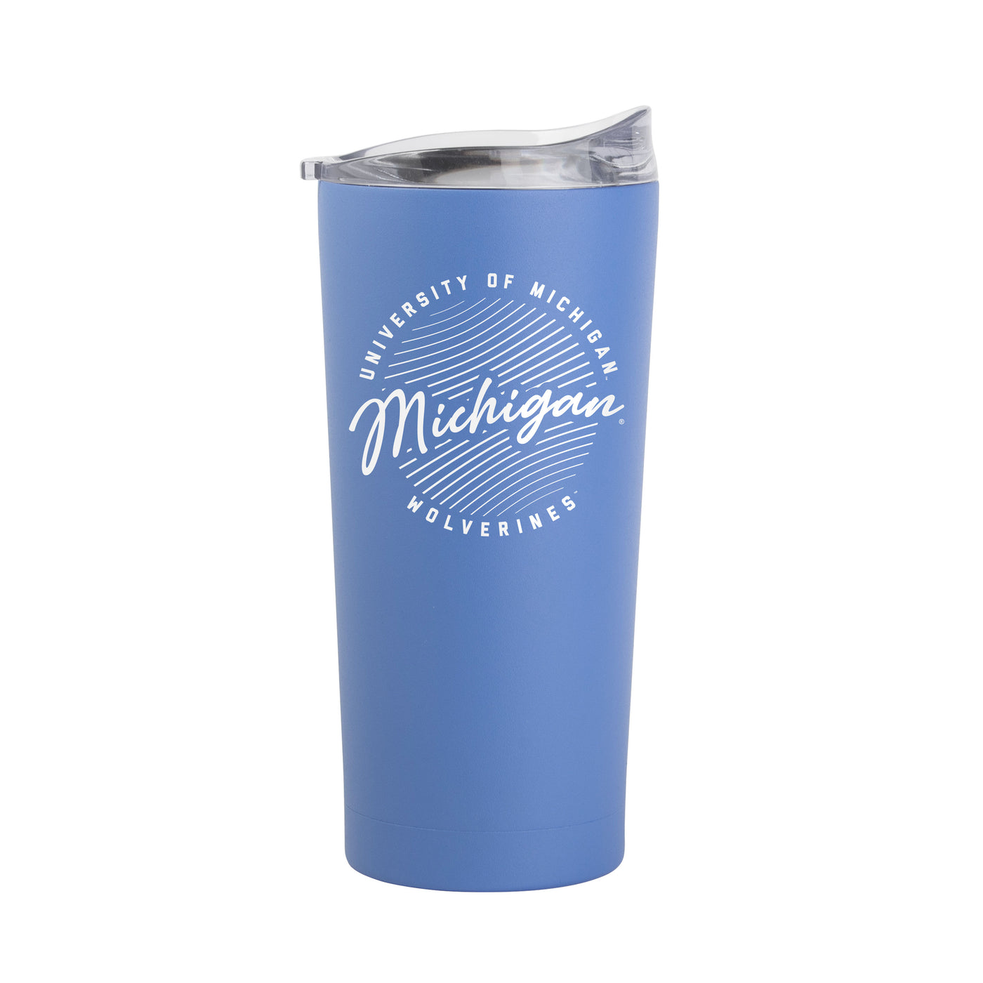 Michigan 20oz Retro Script Arctic Powder Coat Tumbler