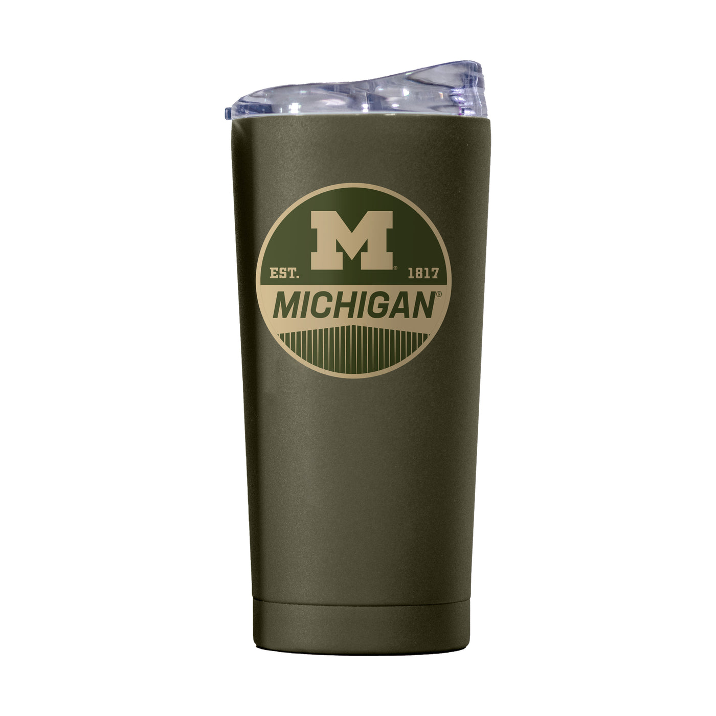 Michigan 20oz Badge Powder Coat Tumbler - Logo Brands