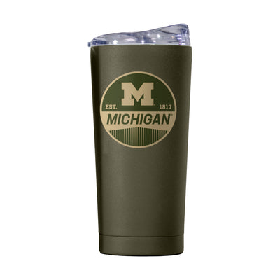 Michigan 20oz Badge Powder Coat Tumbler - Logo Brands