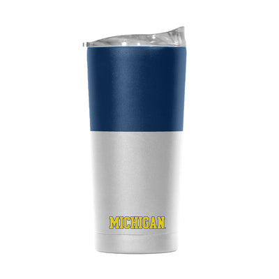 Michigan 20oz Colorblock White Powder Coat Tumbler
