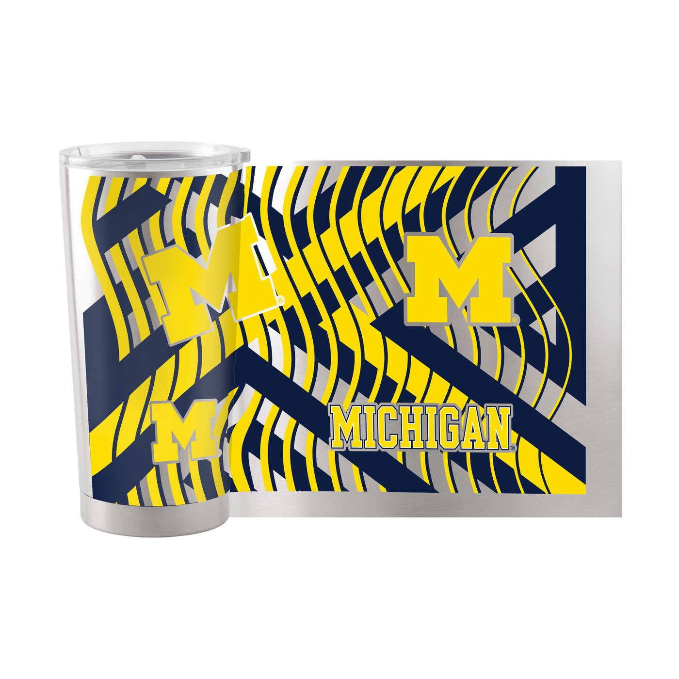 Michigan 20oz Flex Silver. Stainless Tumbler