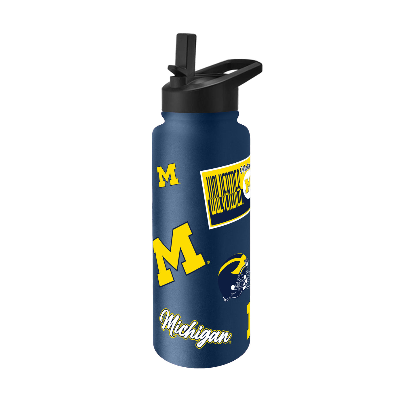 Michigan Navy 34oz Dreamweave Quencher Bottle