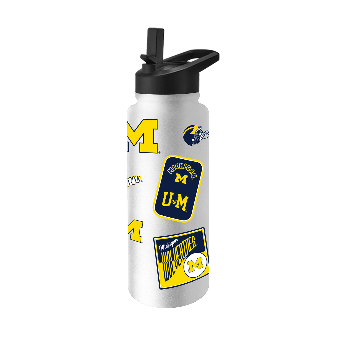 Michigan White 34oz Dreamweave Quencher Bottle