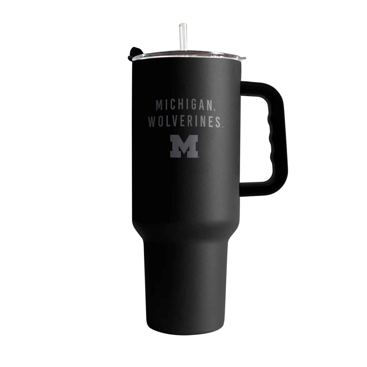 Michigan 40oz Black Tonal Powder Coat Tumbler
