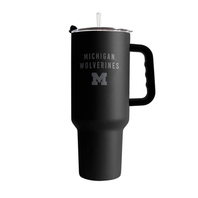 Michigan 40oz Black Tonal Powder Coat Tumbler