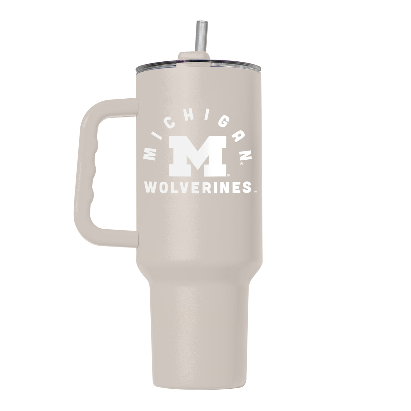 Michigan 40oz Archway Sand Powder Coat Tumbler - Logo Brands