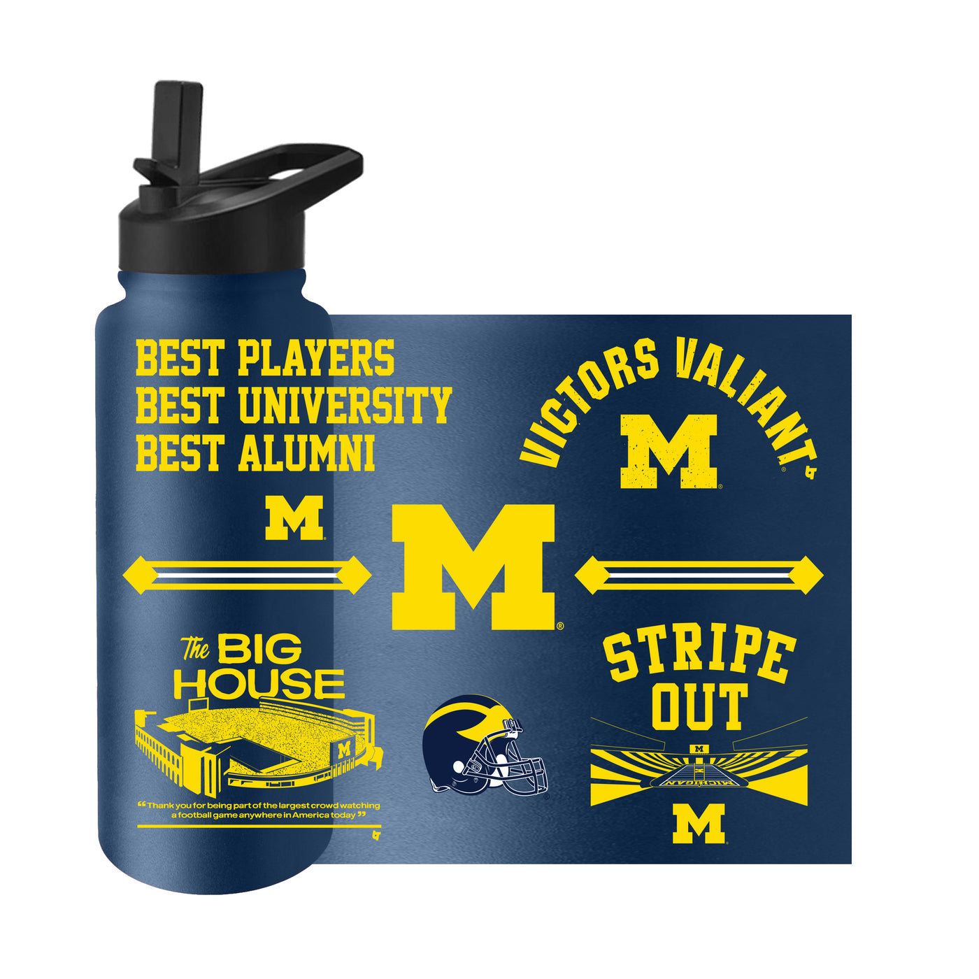 University of Michigan/Breaking T 34oz Native Quencher Bottle