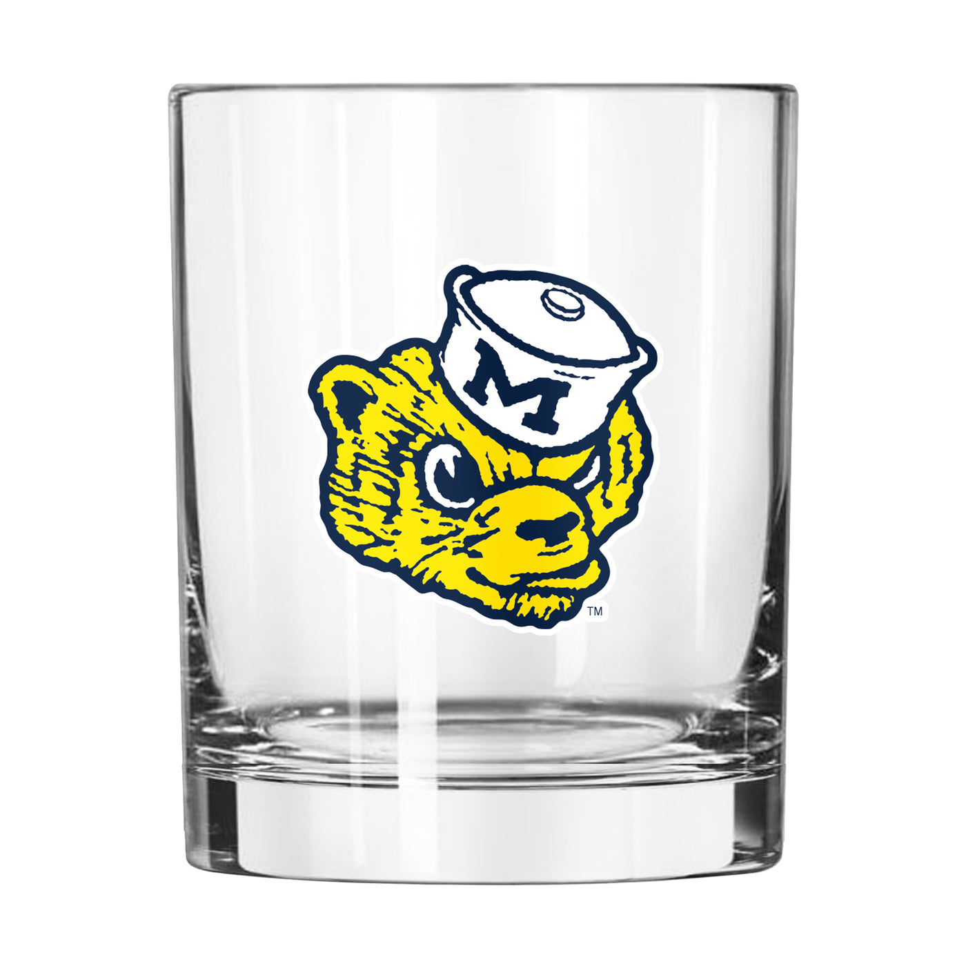 Michigan Vault 14oz Gameday Rocks Glass