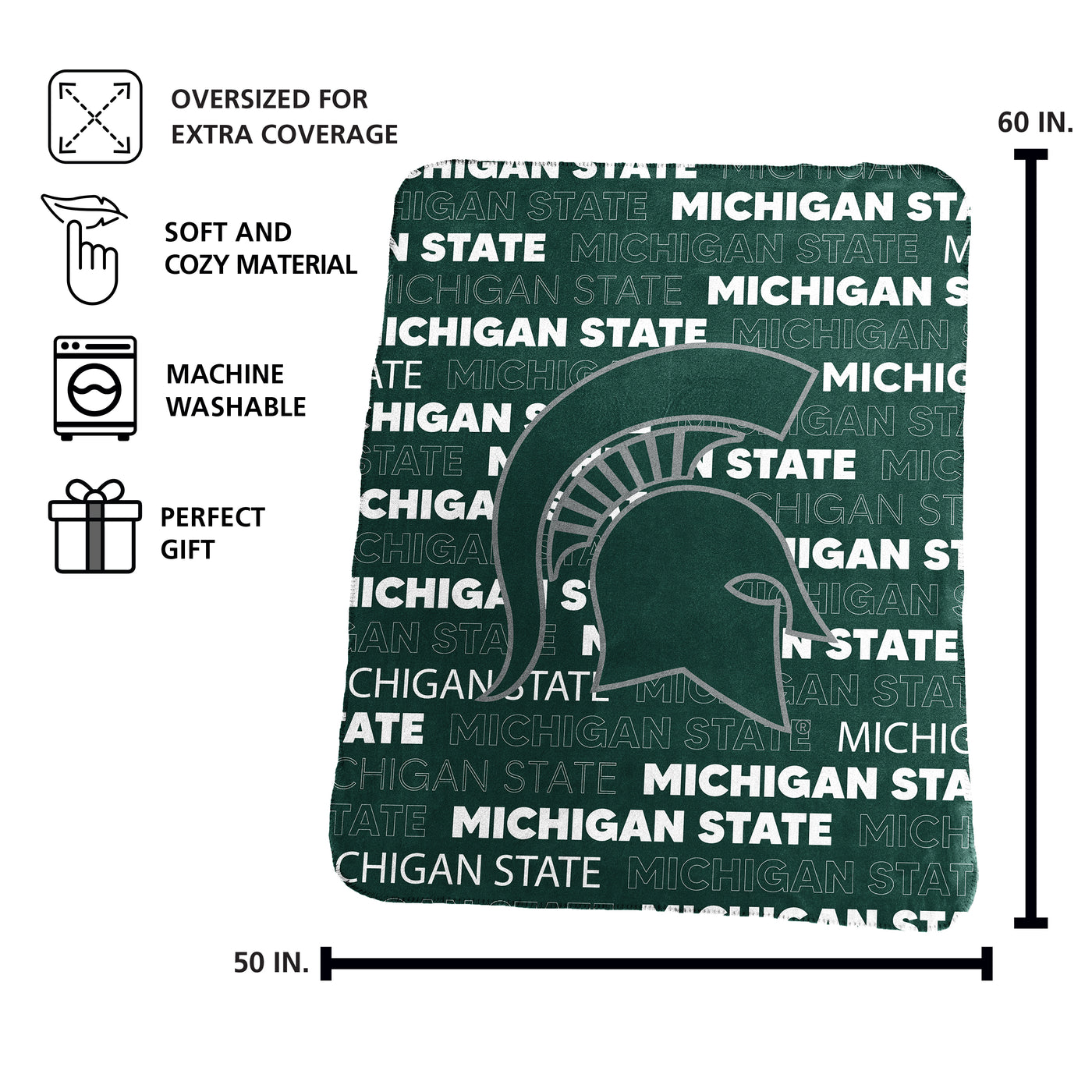 Michigan State Classic Throw - Logo Brands