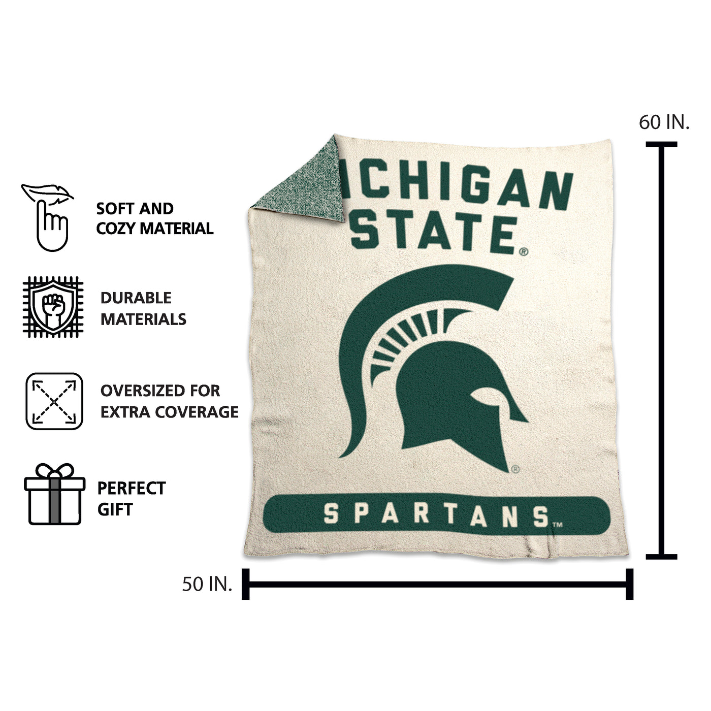 Michigan State Prime Luxe Dreams Throw