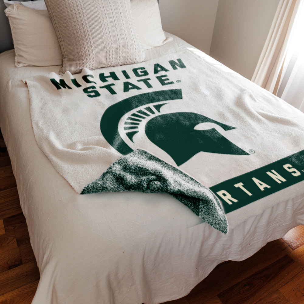 【激レア】Michigan State University ラグ ブランケット Michigan State Spartans | Logo Brands