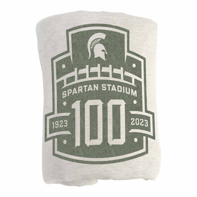 Michigan State Stadium 100th Anniversary Sublimated Sweatshirt Blanket