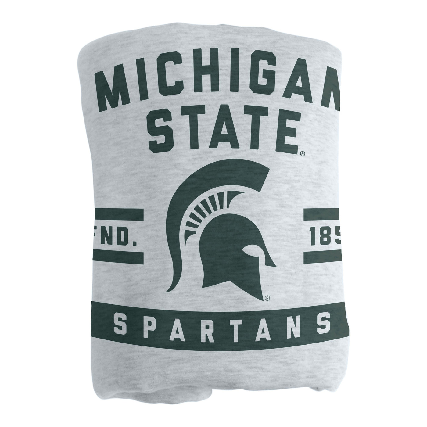 Michigan State Athletic Gray Sublimated Sweatshirt Blanket