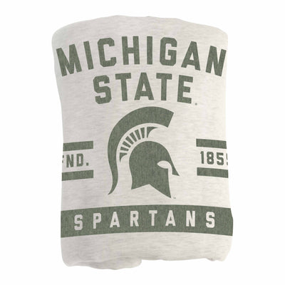 Michigan State Oatmeal Sweatshirt Blanket - Logo Brands