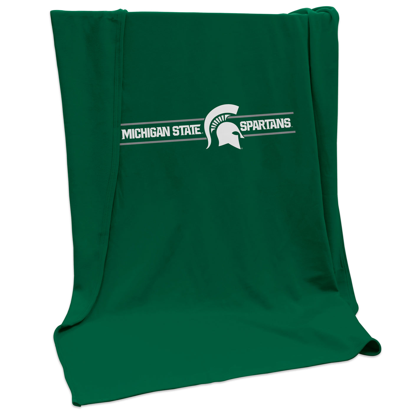 MI State Campus Colors Sweatshirt Blanket (Screened)