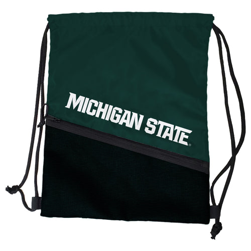 Michigan State logo backpack with adjustable straps and spacious main compartment, perfect for students and fans.