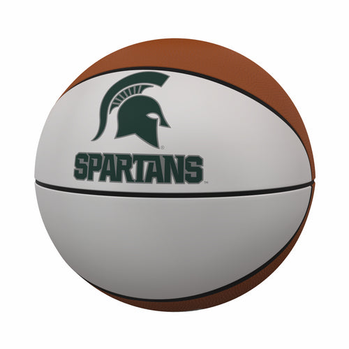 Official Michigan State autograph basketball by Logo Brands, featuring authentic signatures on a standard-size recreation basketball.