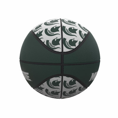 MI State Repeating Logo Mini-Size Rubber Basketball
