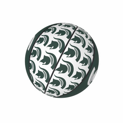 MI State Repeating Logo Mini-Size Rubber Basketball