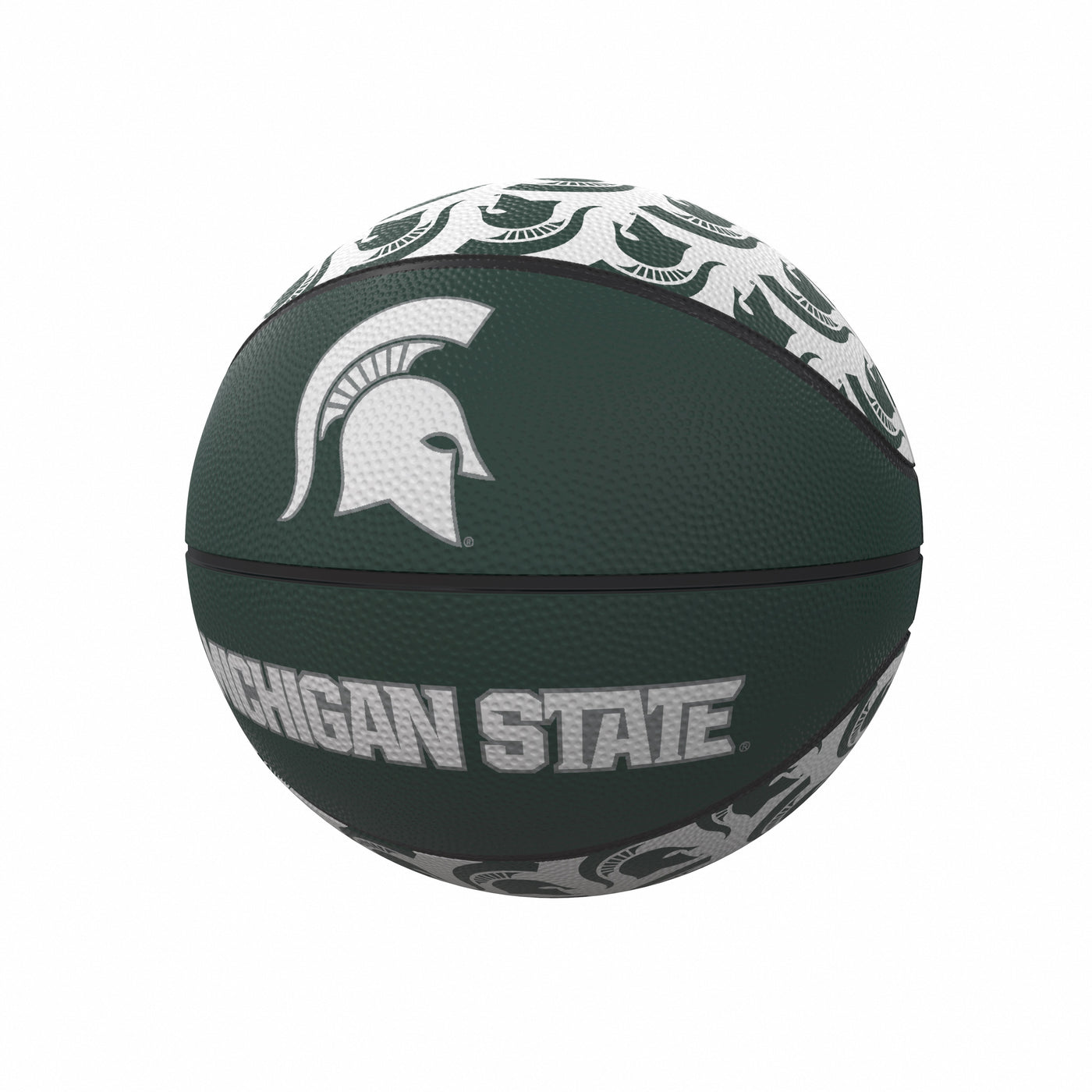 MI State Repeating Logo Mini-Size Rubber Basketball