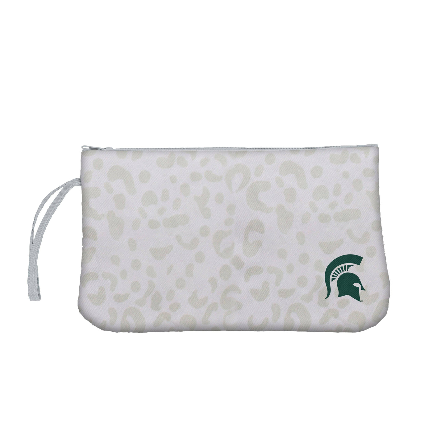 Michigan State Leopard Print Wristlet