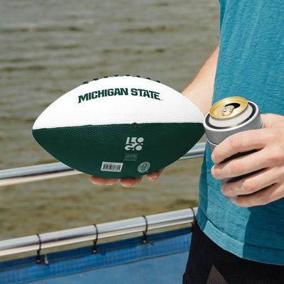 Michigan State Pinwheel Logo Junior Size Rubber Football - Logo Brands