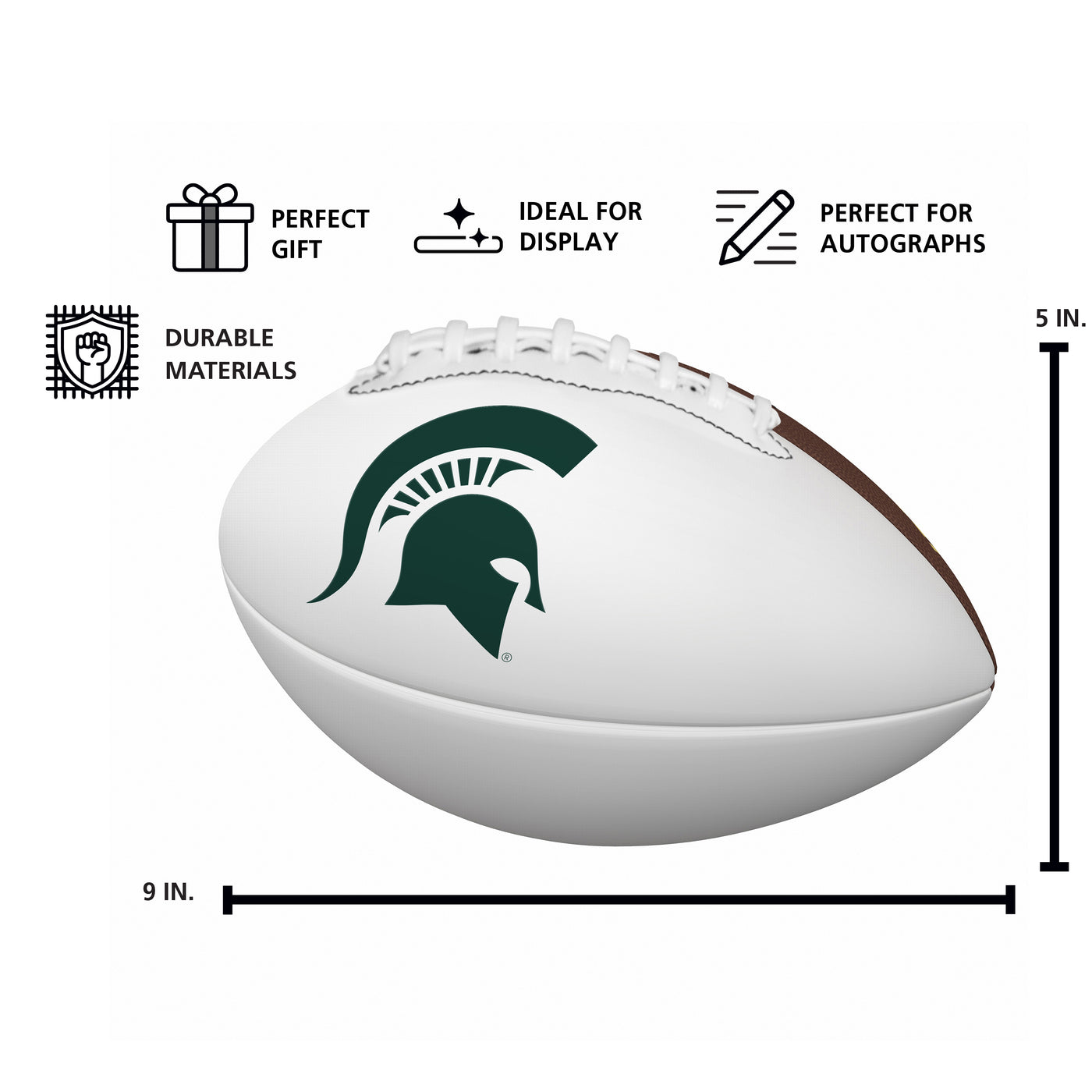 MI State Mini-Size Autograph Football