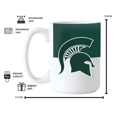 MI State 15oz Colorblock Sublimated Mug