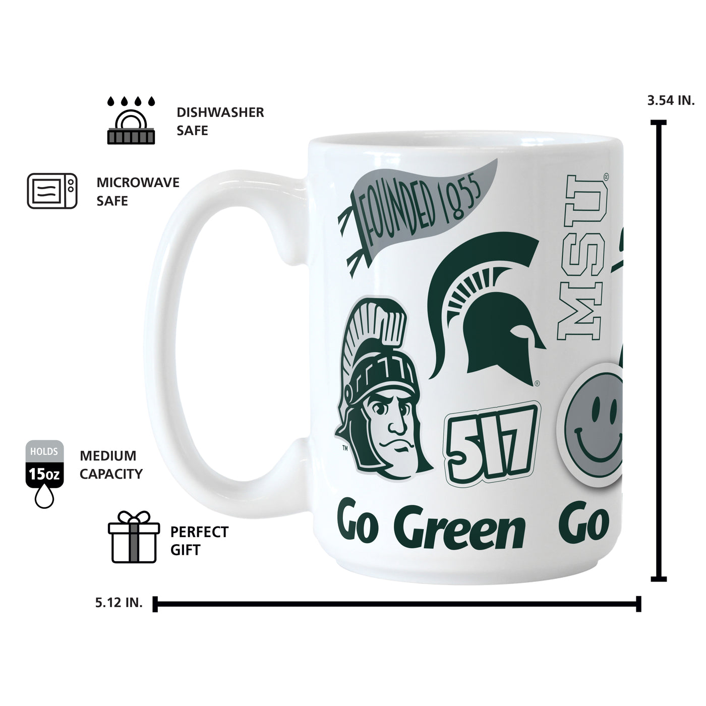 Michigan State 15oz Native Sublimated Mug