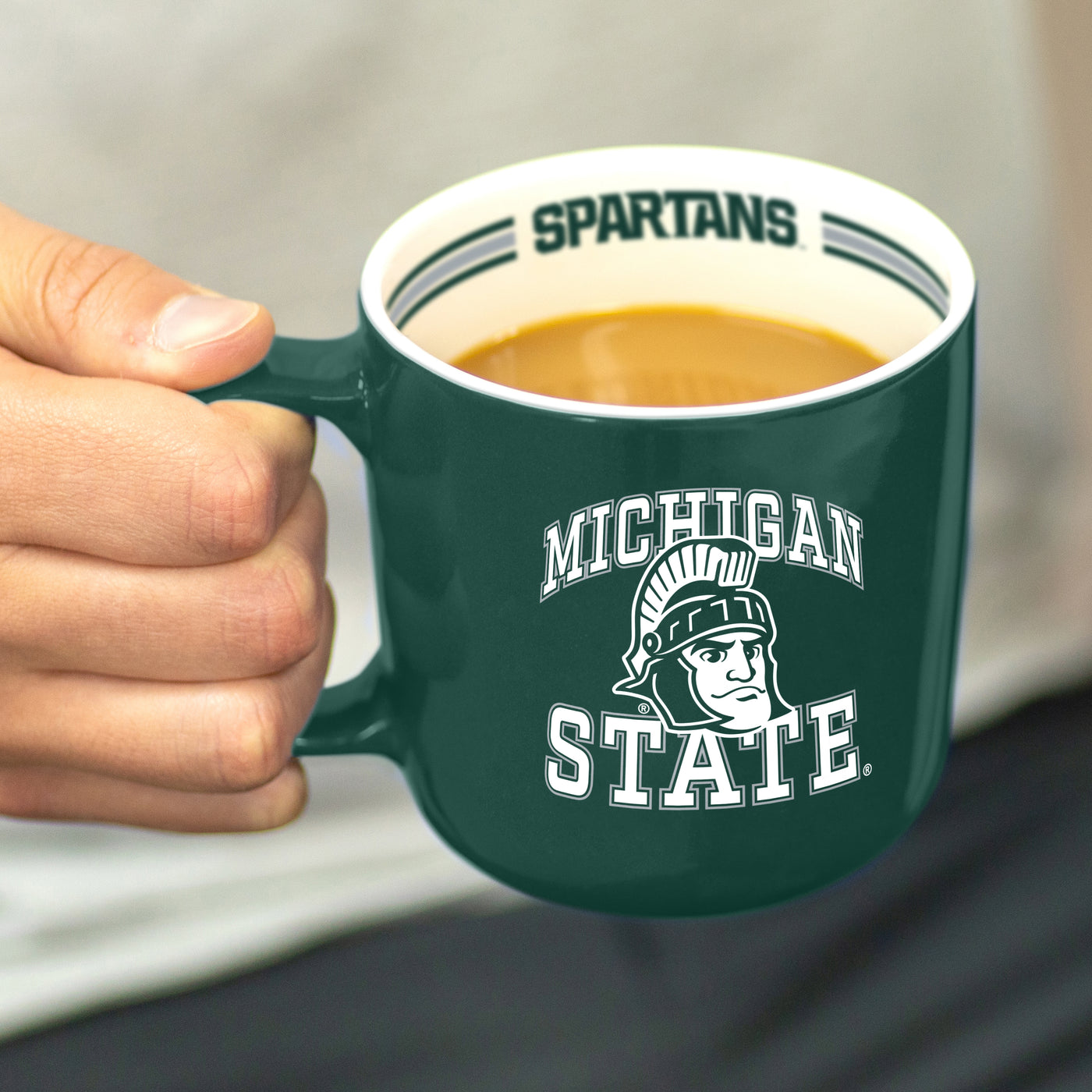 Michigan State 15oz Stripe Mug