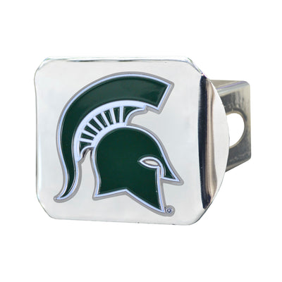 Michigan State University Color on Chrome Hitch Cover
