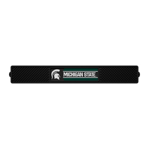 Michigan State University drink mat by Logo Brands featuring green Spartans logo and team branding on a fabric mat.
