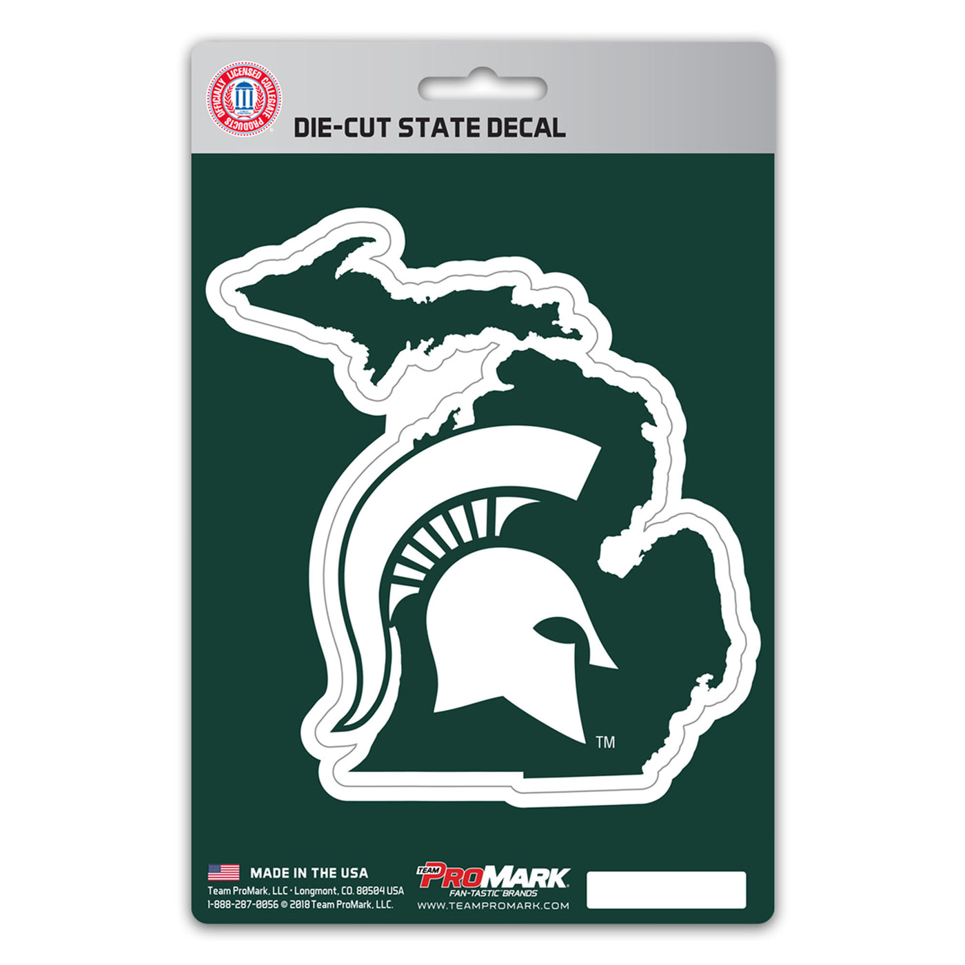 Michigan State University State Shape Decal