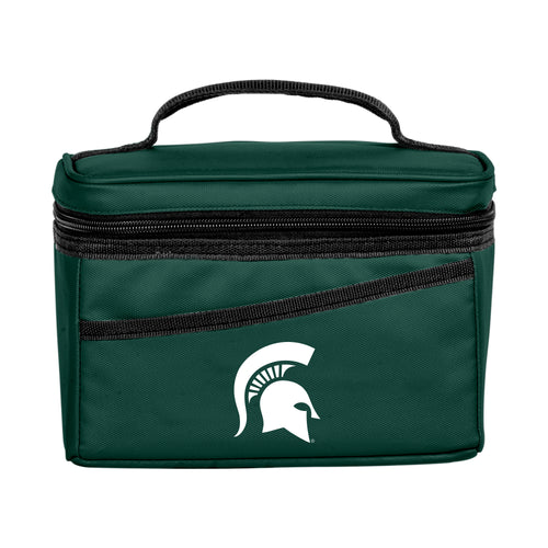 Michigan State 6-can Flex Cooler by Logo Brands, lightweight portable cooler with team logo and adjustable strap.