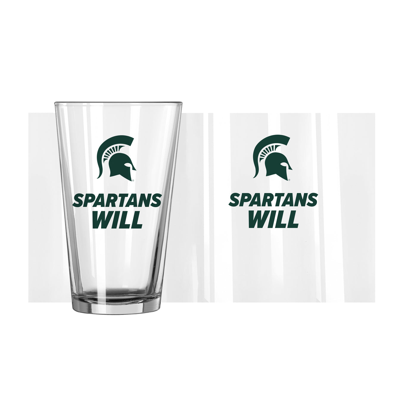 Michigan State 16oz Slogan Pint Glass