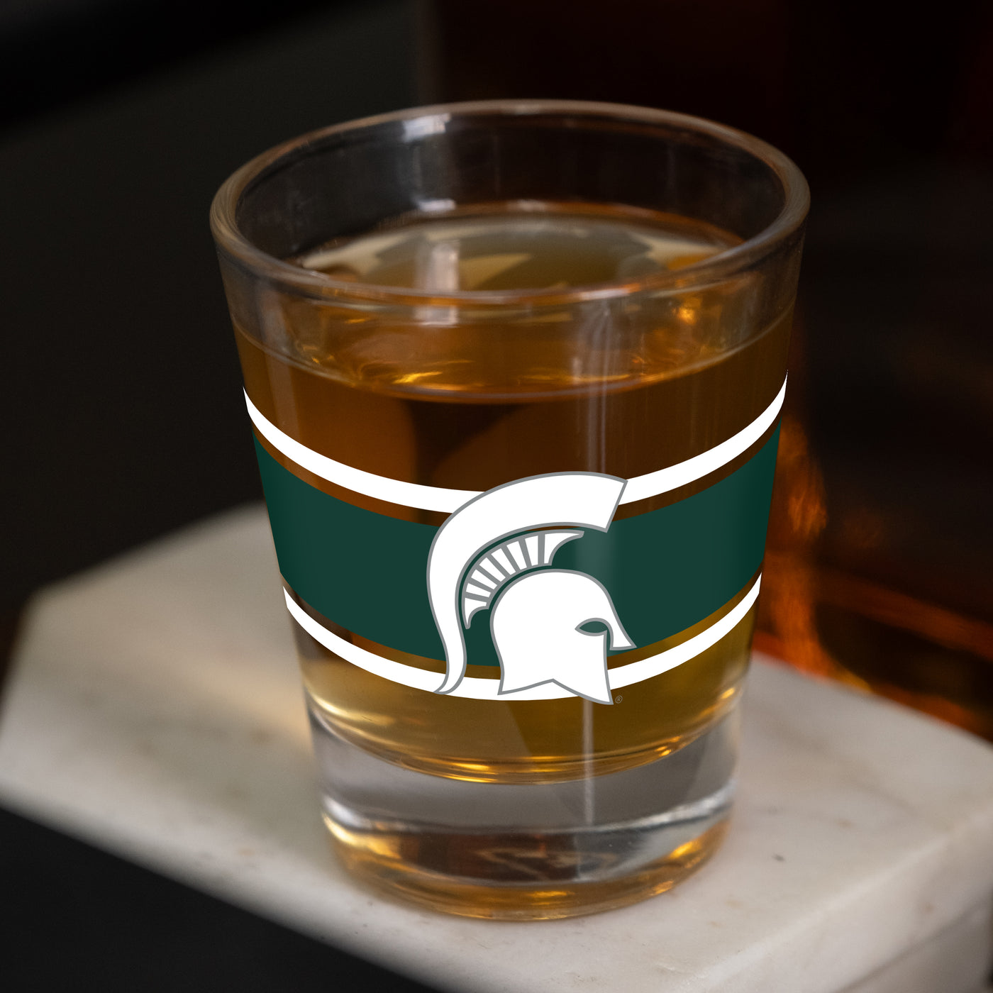Michigan State 2oz Stripe Shot Glass