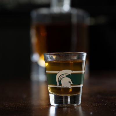 Michigan State 2oz Stripe Shot Glass