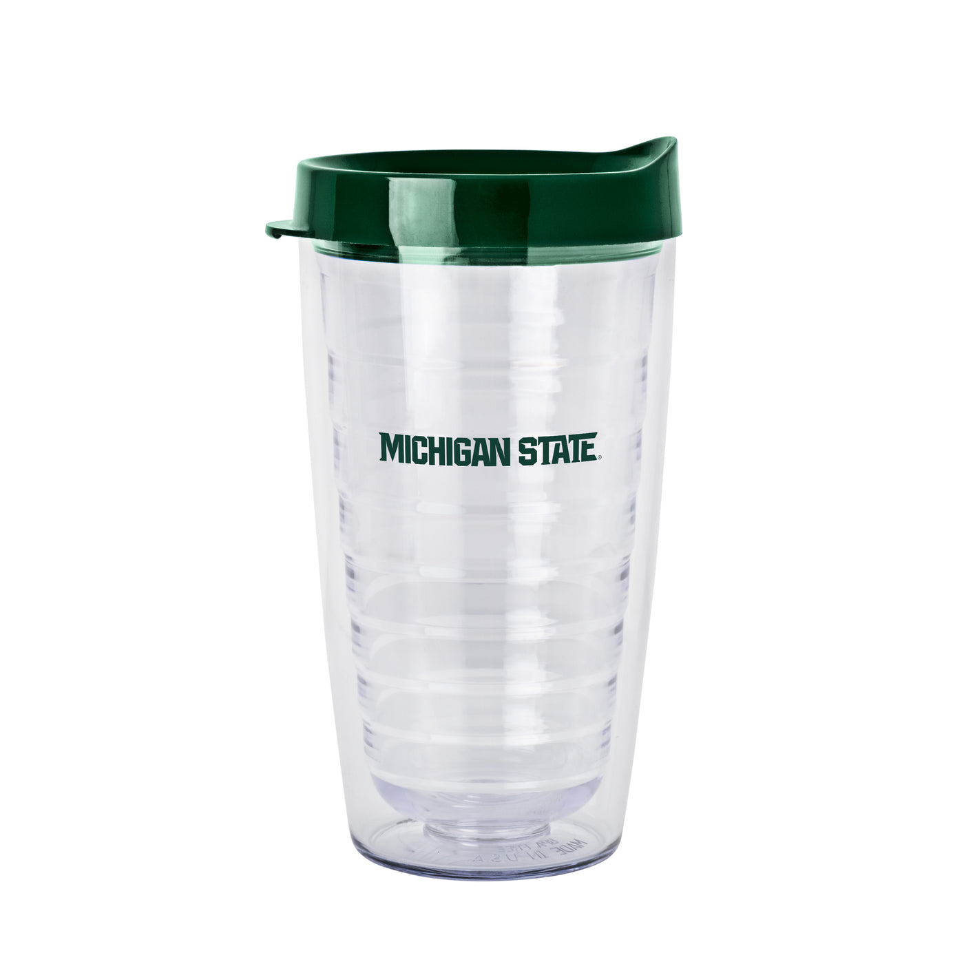 Michigan State 16oz Flipside Dbl Wall Clear Tumbler