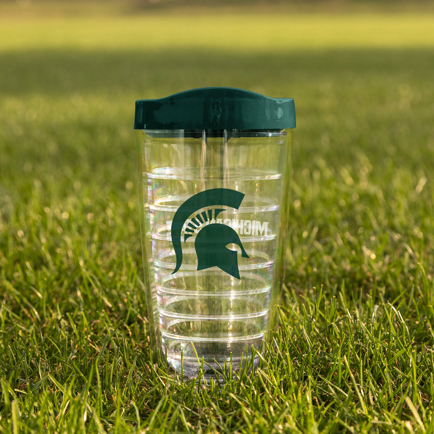 Michigan State 16oz Flipside Dbl Wall Clear Tumbler
