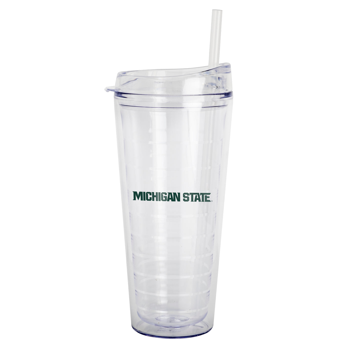 Michigan State 22oz Flipside Dbl Wall Clear Tumbler