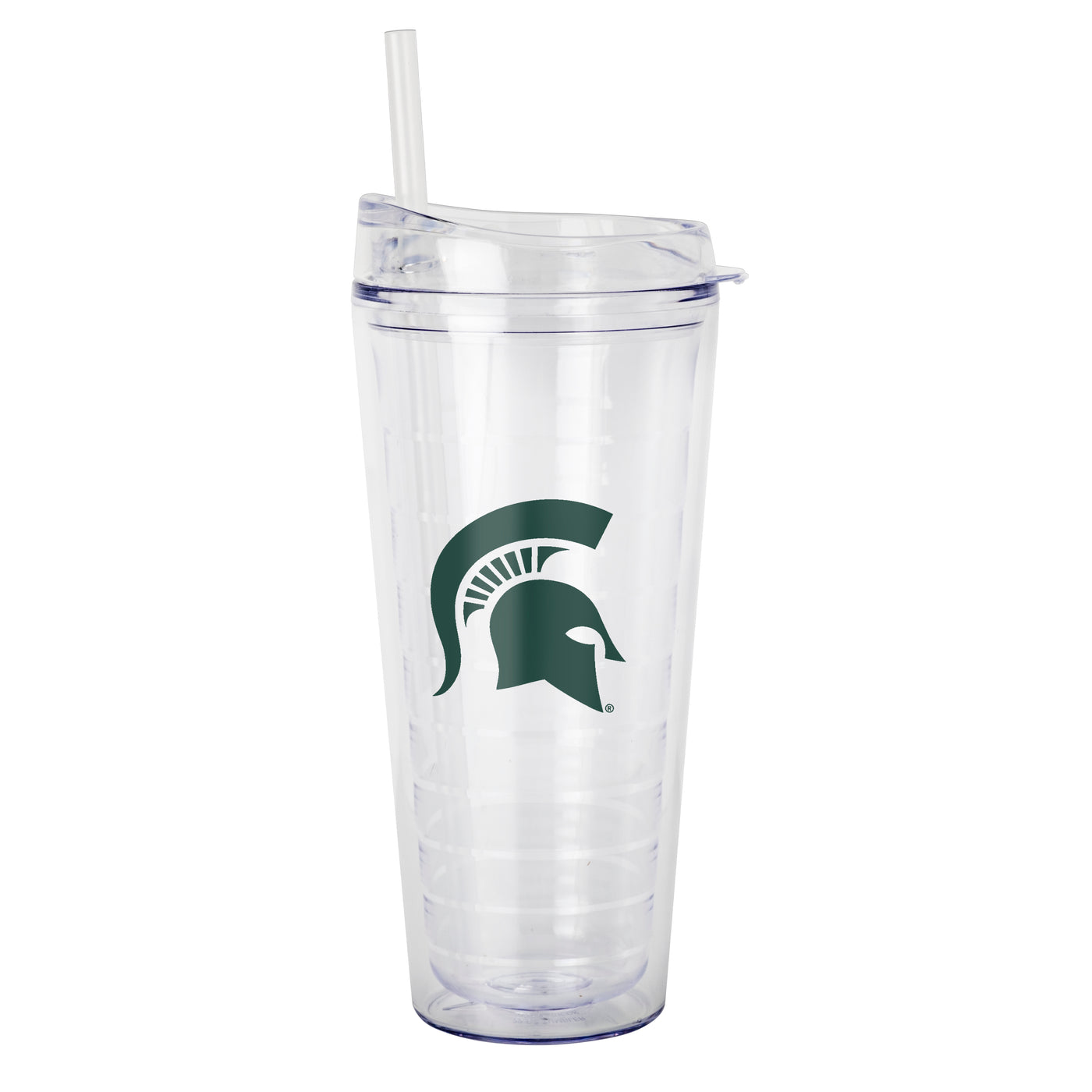 Michigan State 22oz Flipside Dbl Wall Clear Tumbler